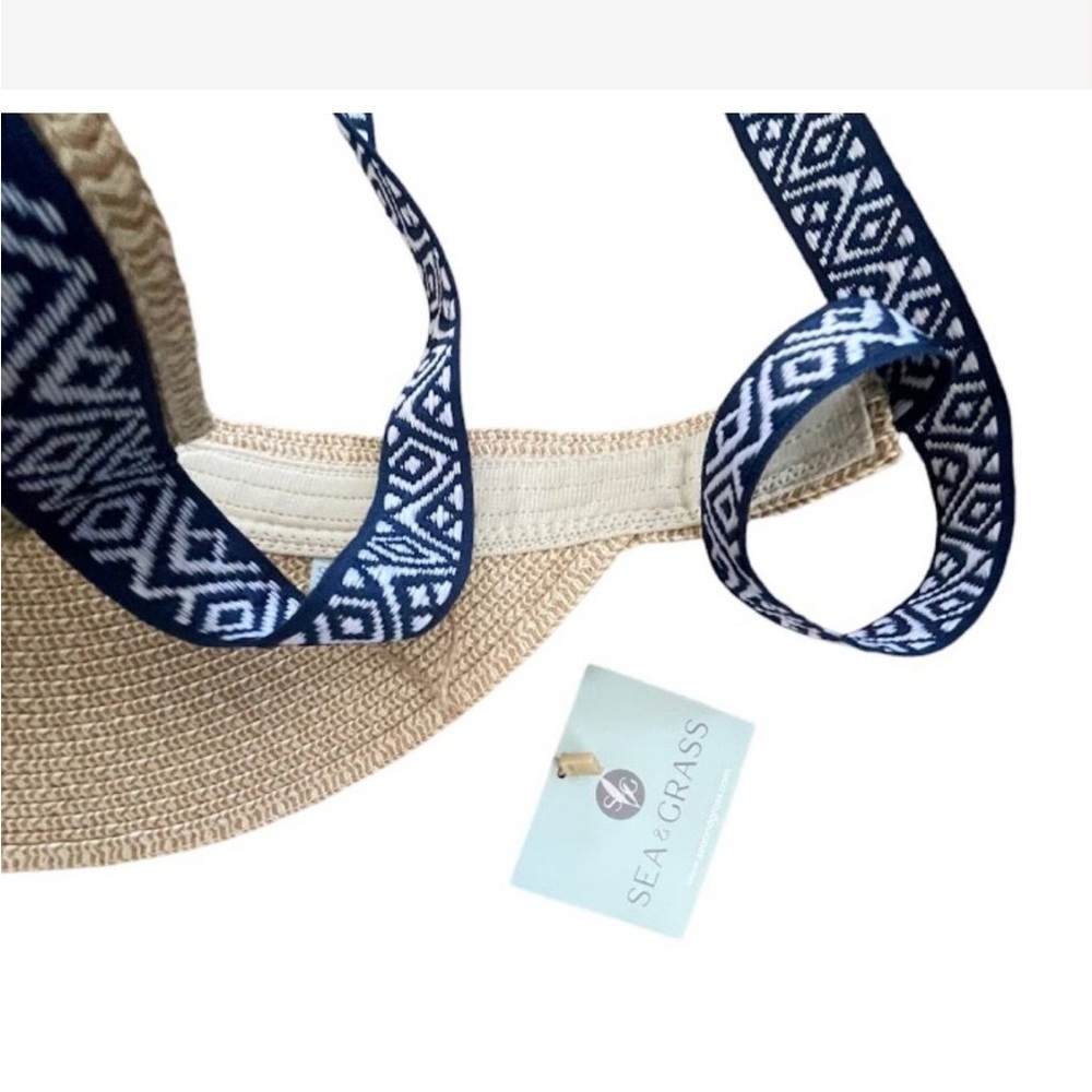 SEA & GRASS Straw Visor with Ribbon - Picture 6 of 12